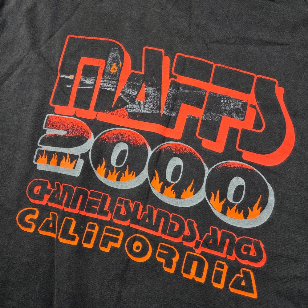 Vintage NAFFS 2000 Channel Islands California T-Shirt Hanes Beefy-T XL‎ Black